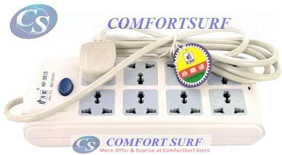 8 in 1 Power Extension Plug Socket with Hidden Quadband GSM Listening Spy Device